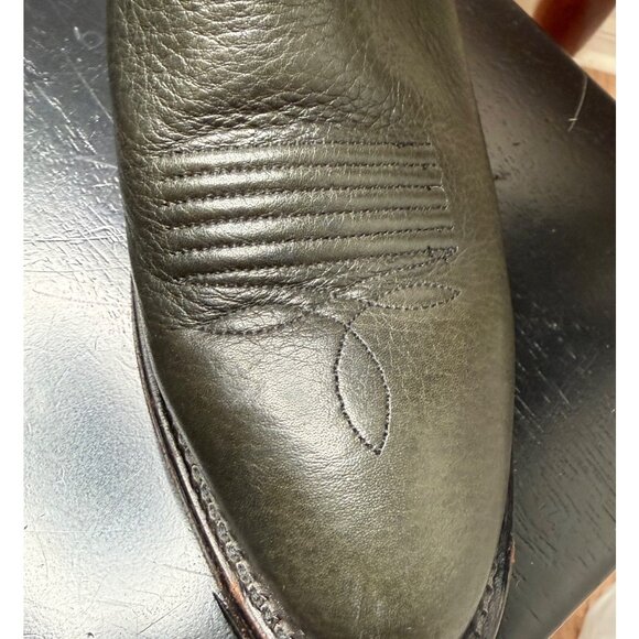 Vtg Nocona Leather Western Cowgirl Boots flame Stitching S 71/2 Rodeo chore USA - Picture 10 of 16